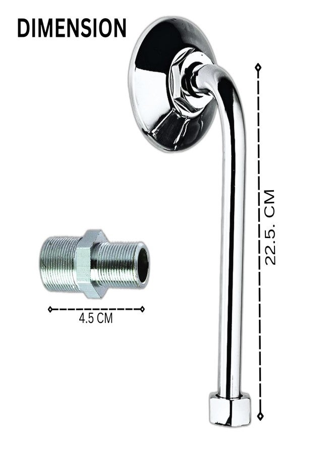 PICK - UP 𝗣𝗜𝗖𝗞 𝗨𝗣 L Band For Wall Mixer With 1/2" X 3/4" Hex Nipple | Suitable For All Type of 2 In 1 And 3 In 1 Wall Mixers | Stainless Steel, Chrome. - Image 2